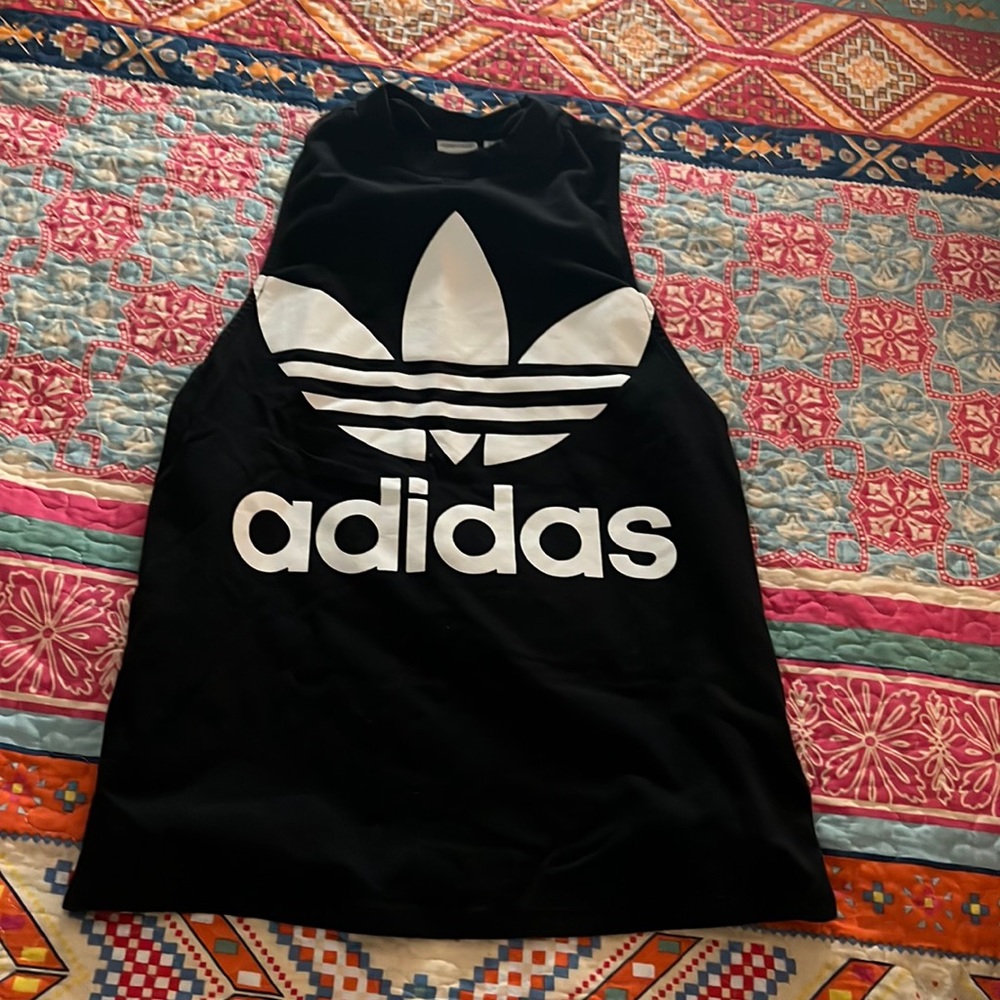 Black adidas tank top-size small